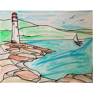 Lighthouse Painting Sheet
